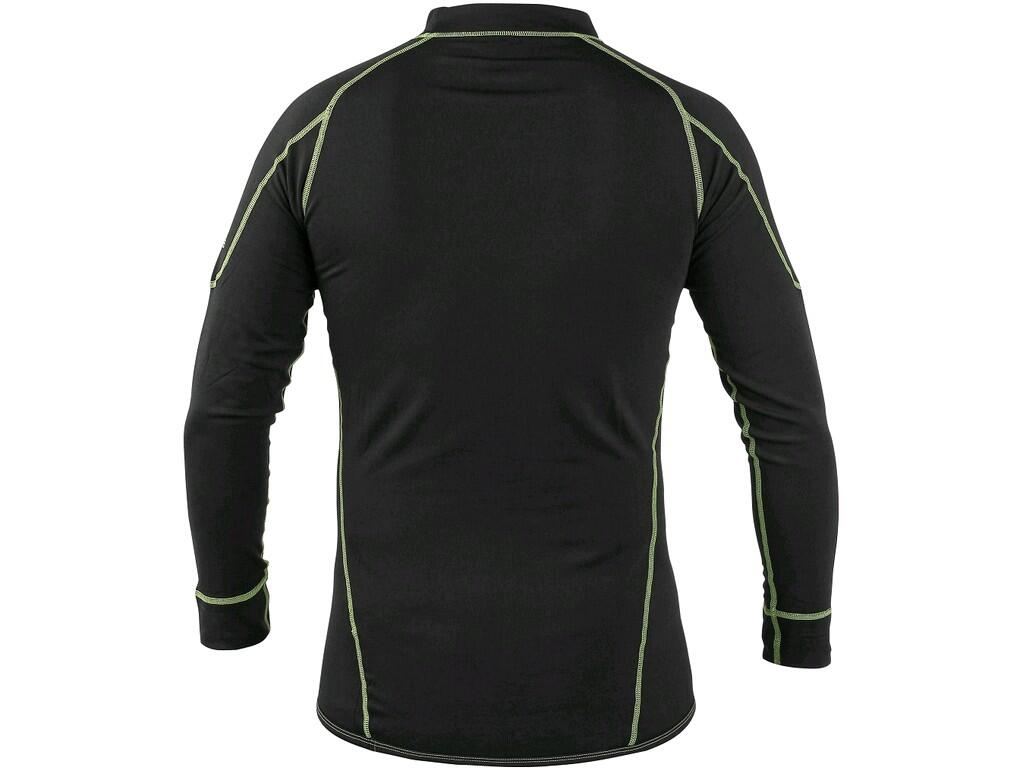 Tričko REWARD, funkčné, dlhý rukáv, pánske, čierno-zelené, veľ. 3XL